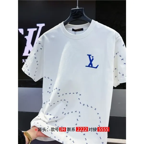 Louis Vuitton LV Monogram Print White T-Shirt - 1