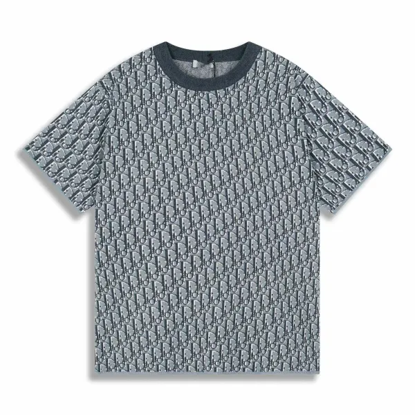 Dior Oblique Jacquard T-Shirt Gray - 1