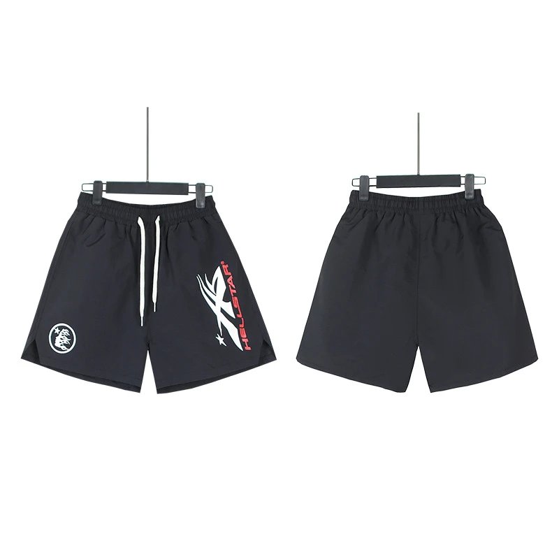 Hellstar Skull Flame Graphic Shorts Black - 46