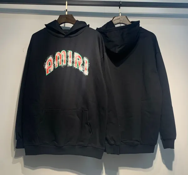 Amiri Hollywood Logo Hoodie Black - 24