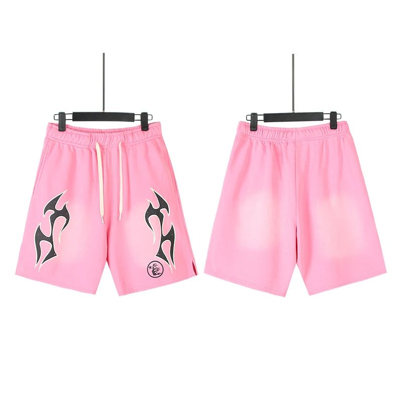 Hellstar Skull Flame Graphic Shorts Black - 37