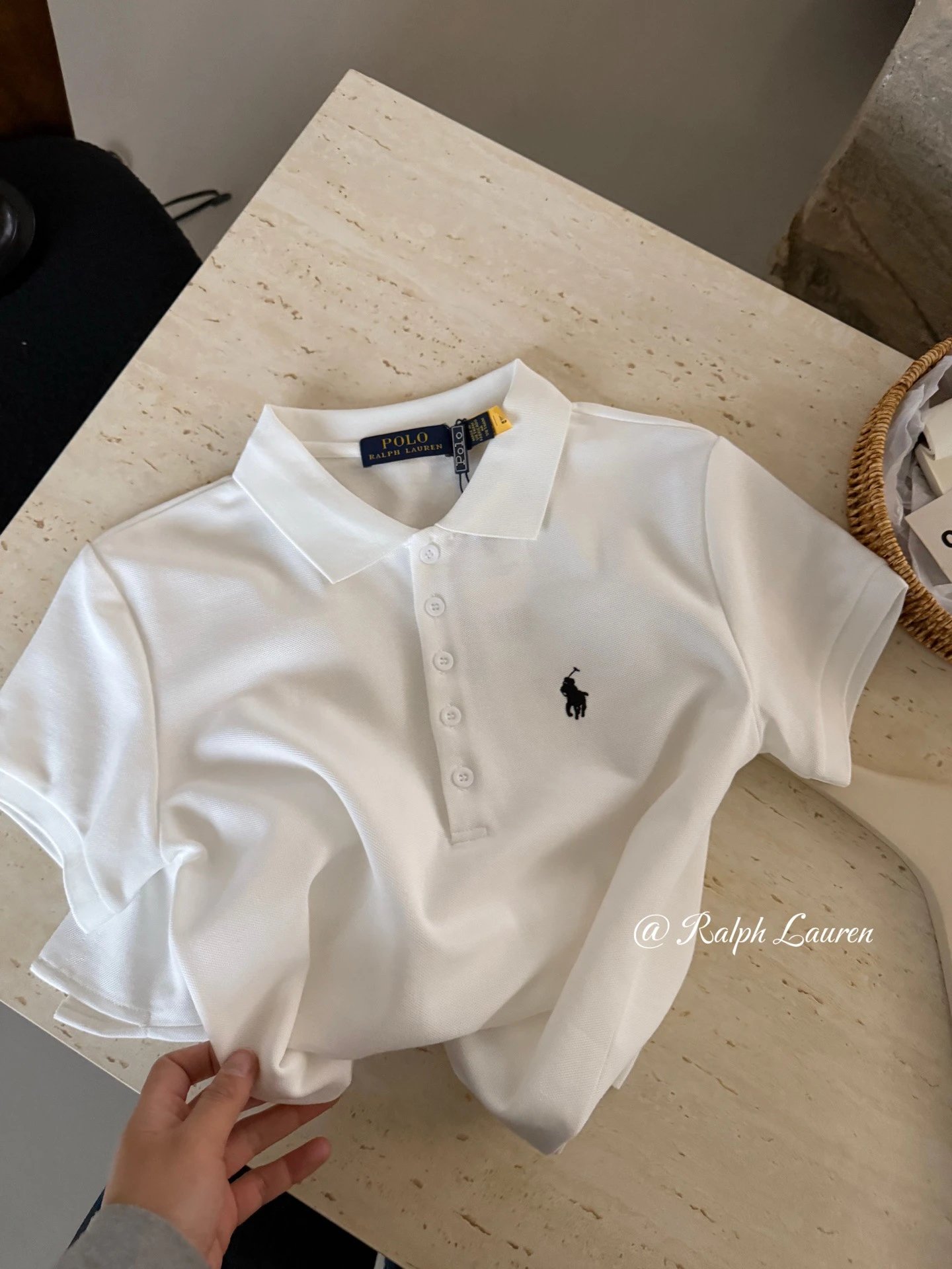Polo Ralph Lauren Five-Button Polo Shirt Gray Tops Polo - 8