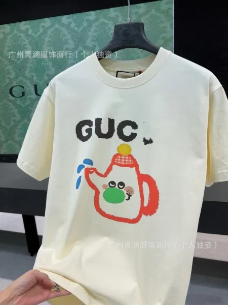 Gucci Cat Print T-Shirt Beige - 3