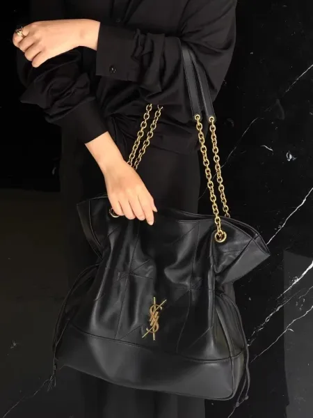 Saint Laurent Loulou Chain Shoulder Bag Black - 17