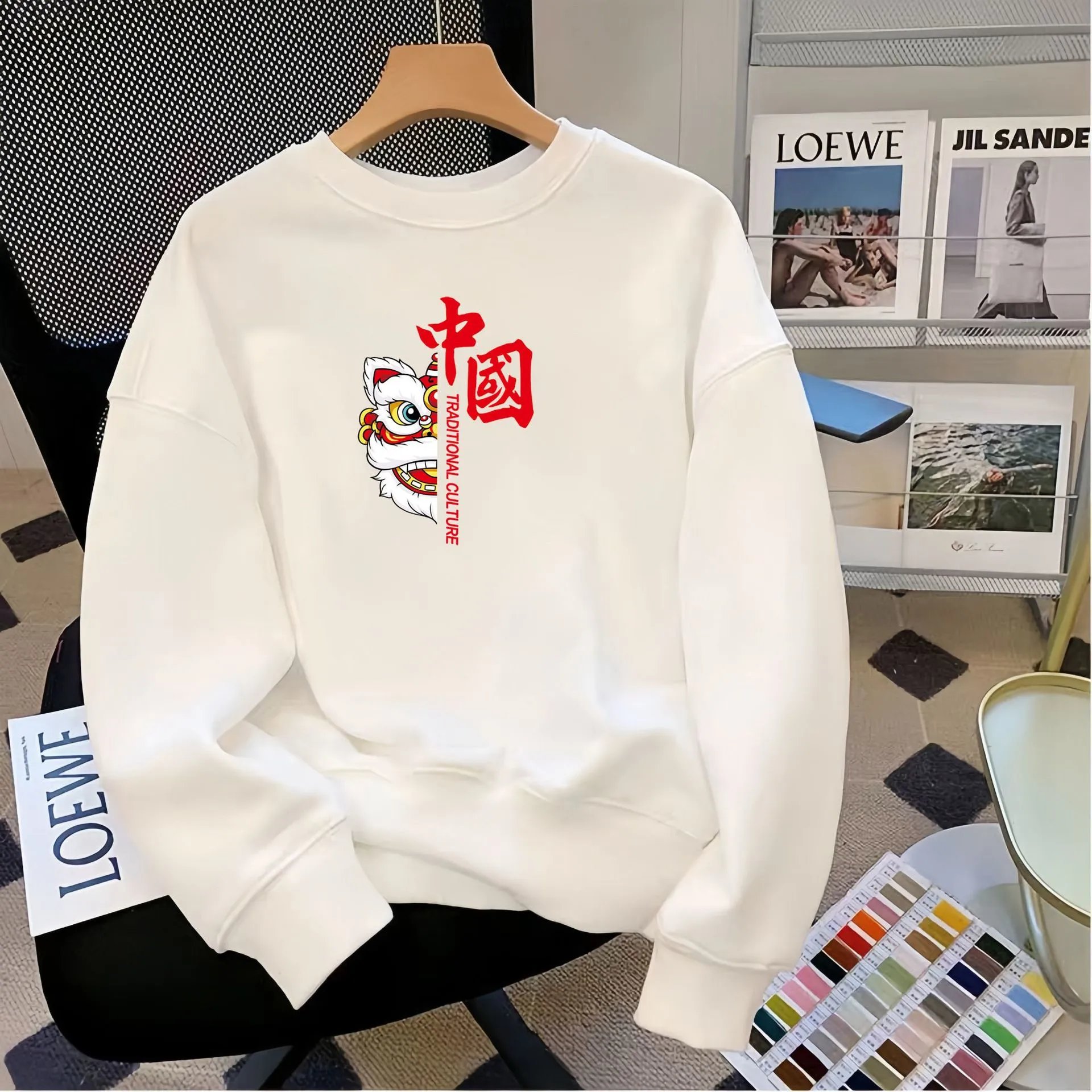 Puma Logo Graphic Crewneck White Hoodie - 20