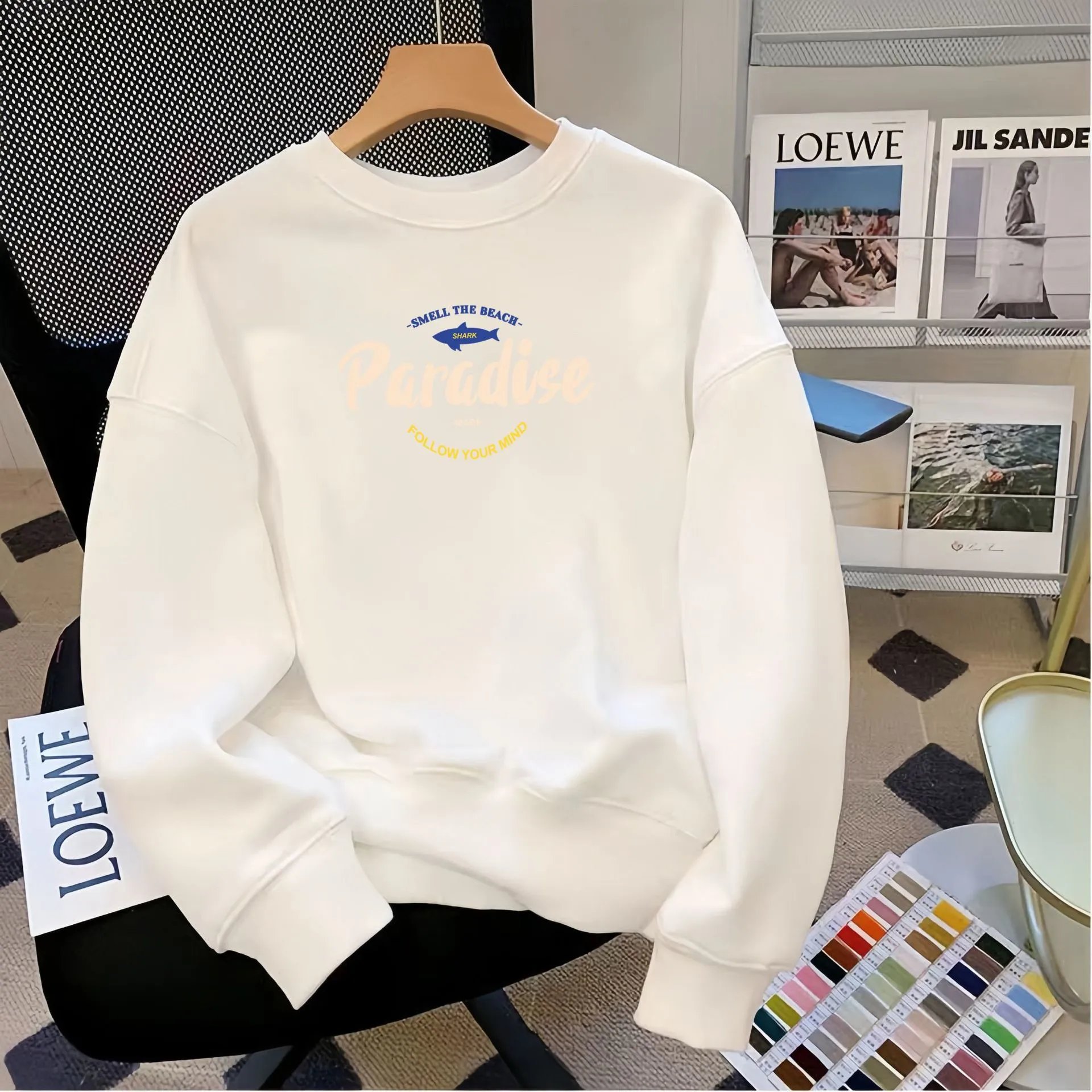 Puma Logo Graphic Crewneck White Hoodie - 30