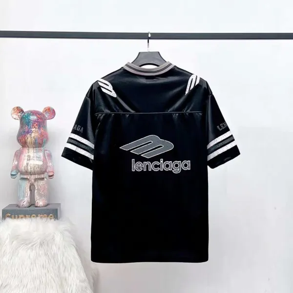 Balenciaga Lenciaga Football Jersey Gray Metallic Sporty T-Shirt Jersey - 4