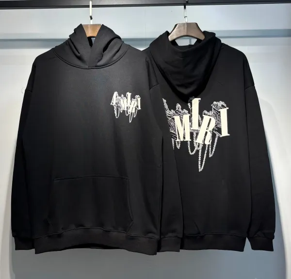Amiri Hollywood Logo Hoodie Black - 14