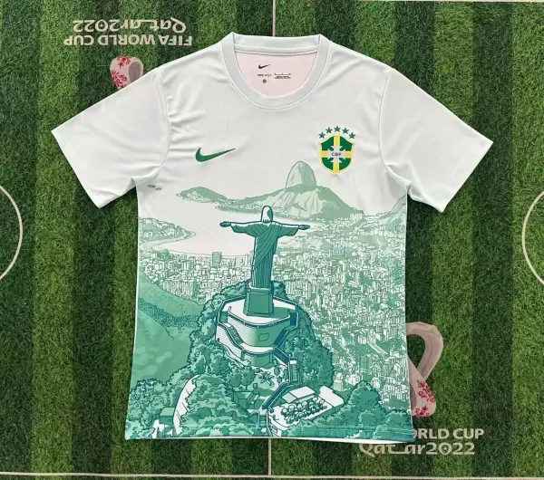 Nike Brazil 2022 FIFA World Cup Pink Christ the Redeemer Jersey - 4