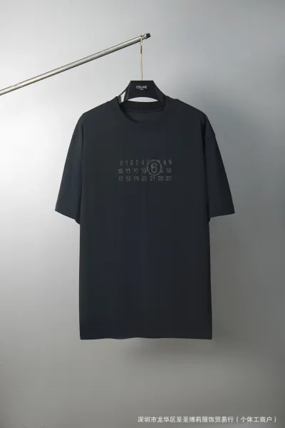 Maison Margiela Numeric Print Black T-Shirt - 26