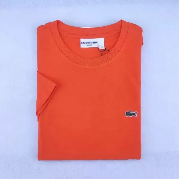 Lacoste Classic Crocodile Logo Orange T-Shirt - 11