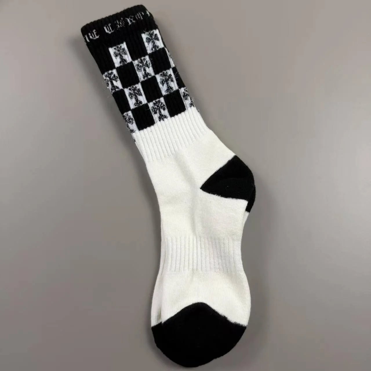 Chrome Hearts Crew Socks White / Black - 3