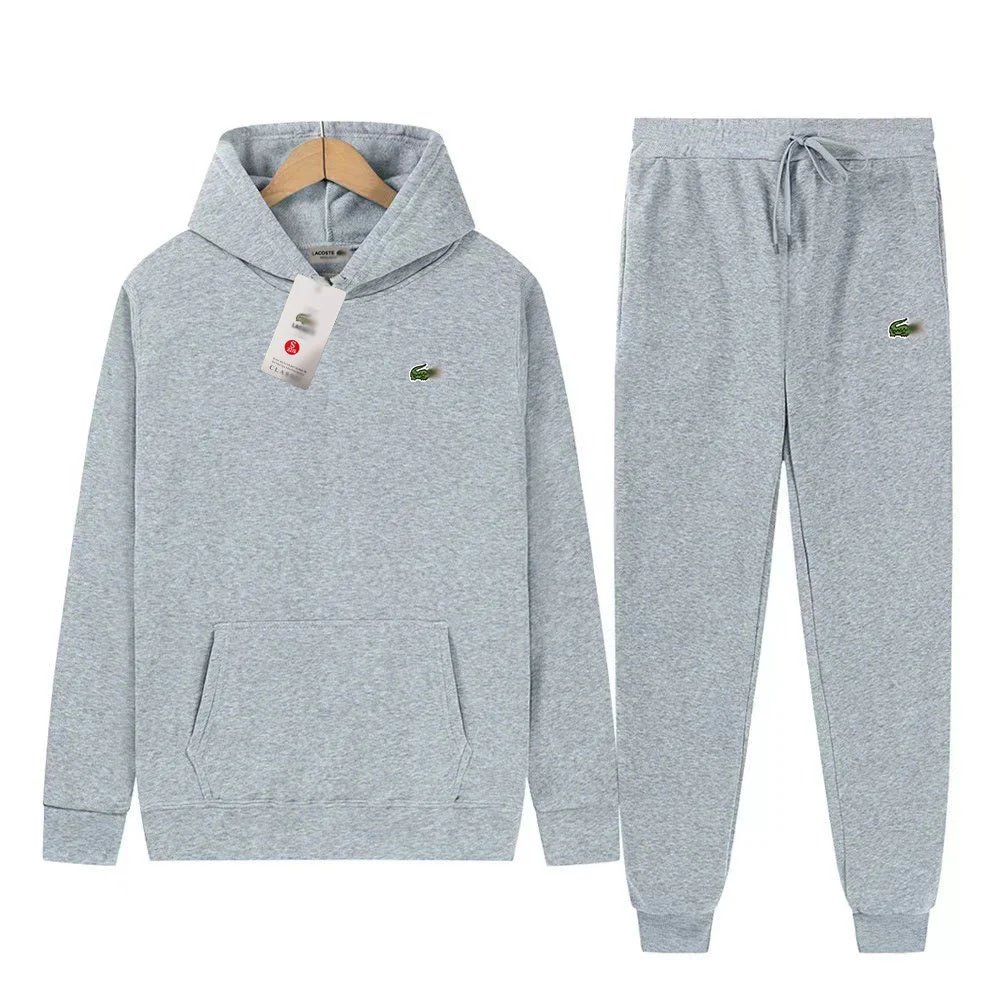 Lacoste Hoodie and Sweatpants Set Gray Casual Set - 7