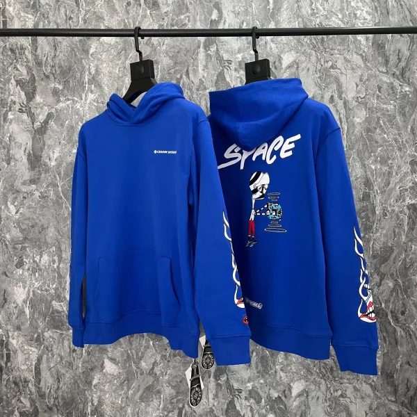 Chrome Hearts Space Graphic Hoodie Blue - 1