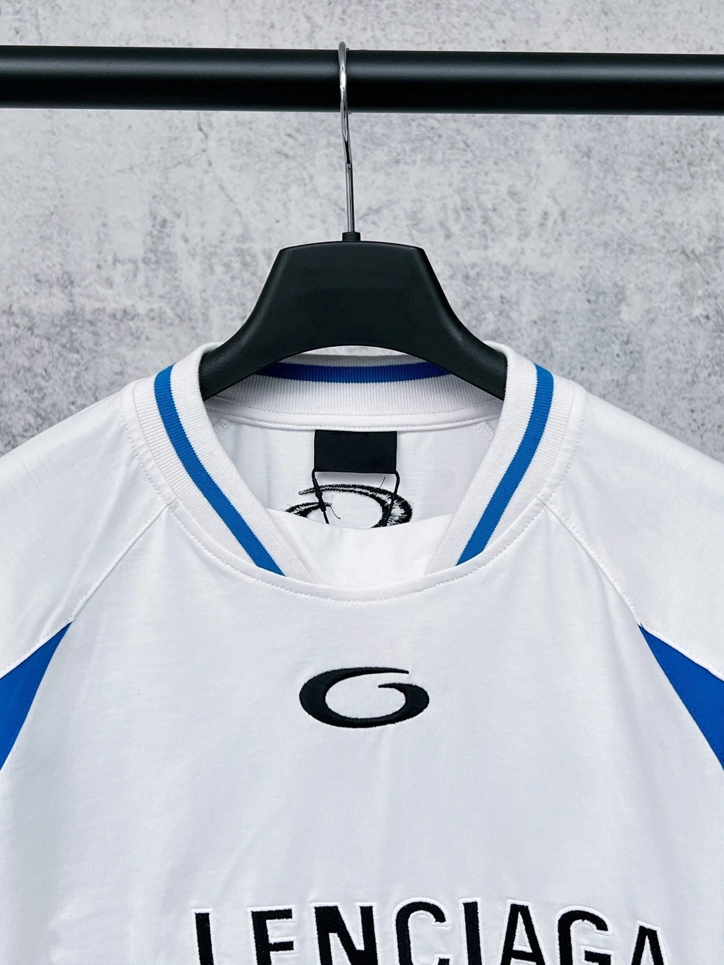 Balenciaga Lenciaga 10 Long-Sleeve Jersey White / Blue - 13