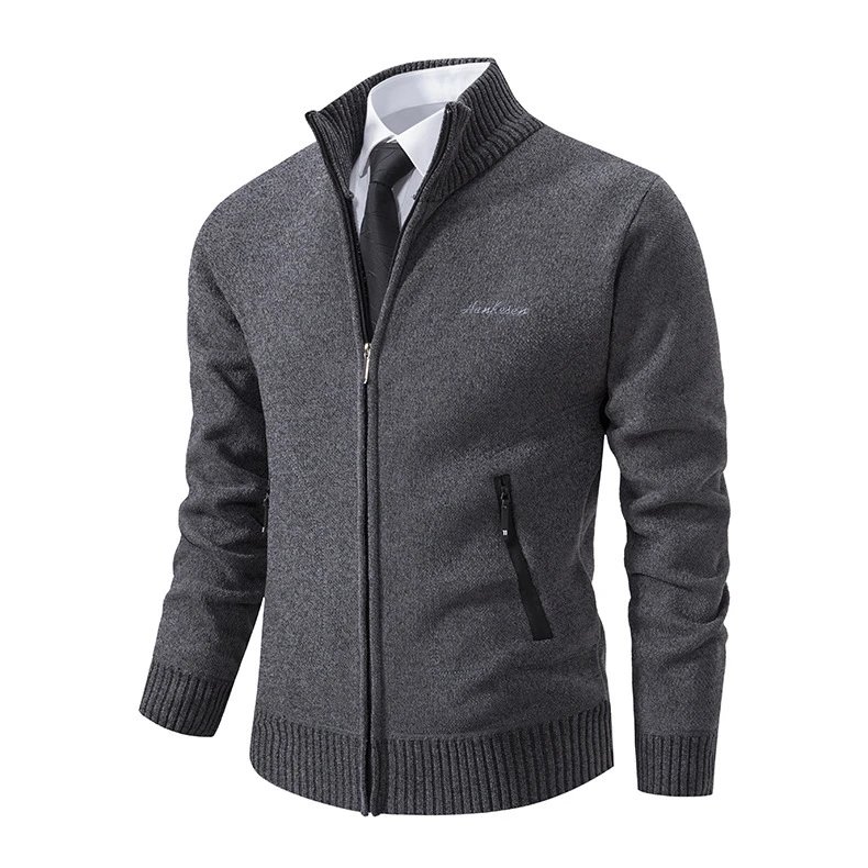 Design Hankesen Zip-Up Knit Cardigan Black Outerwear.cardigan - 11