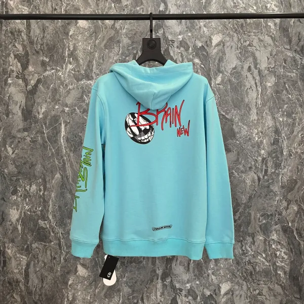 Chrome Hearts Space Graphic Hoodie Blue - 20