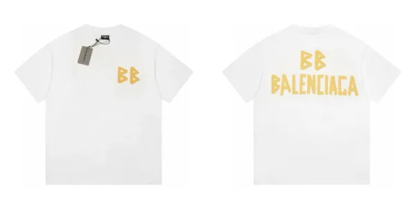 Balenciaga Distorted Logo Black T-Shirt - 27