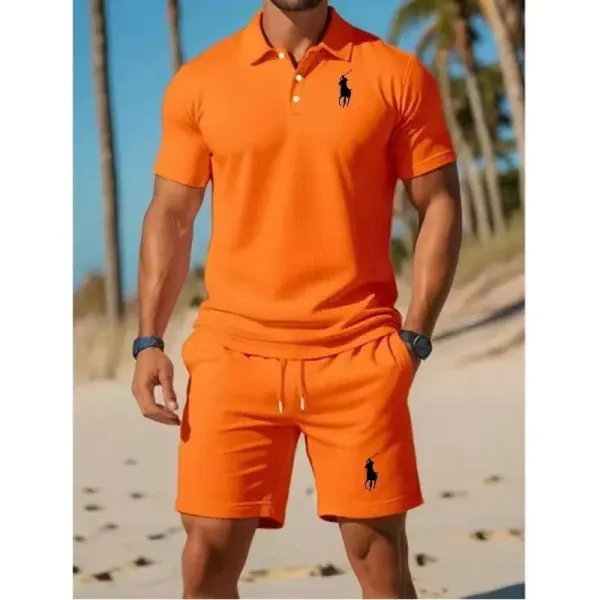 Polo Ralph Lauren Orange Polo Shirt and Shorts Set - 1