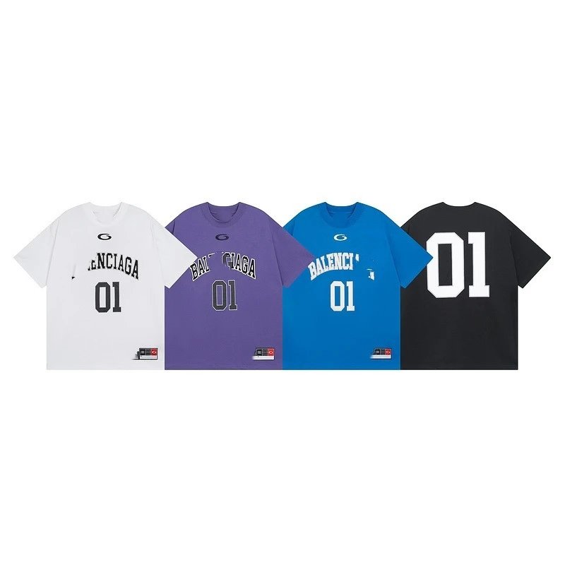 Balenciaga College Arch 01 Blue T-Shirt - 19