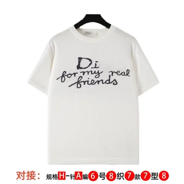 Dior Di For My Real Friends Knit T-Shirt White - 1