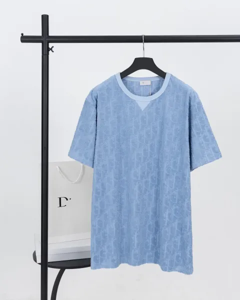 Dior Oblique Jacquard T-Shirt Navy - 9