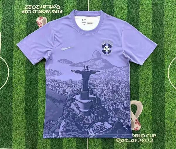 Nike Brazil 2022 FIFA World Cup Pink Christ the Redeemer Jersey - 3