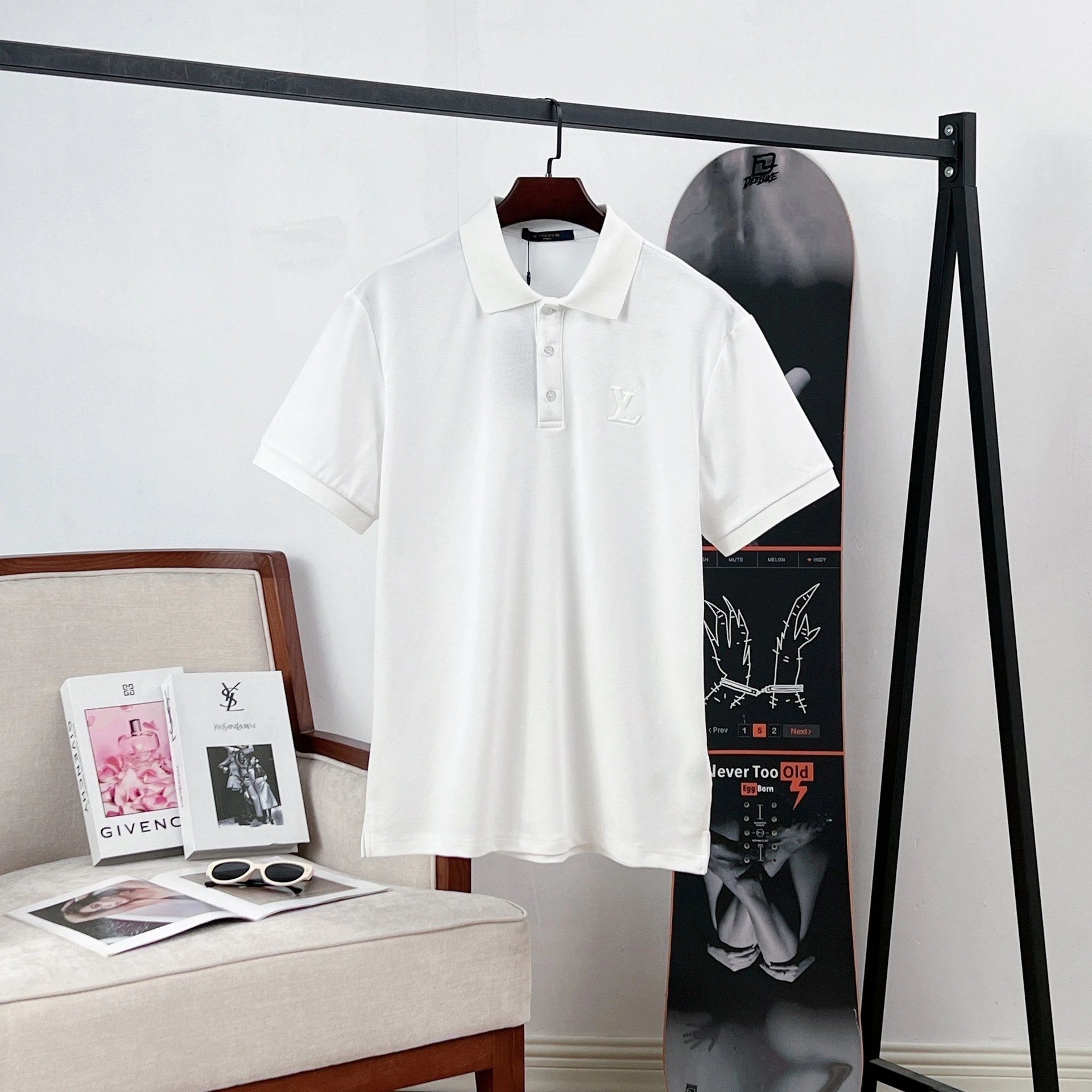 Louis Vuitton Embroidered LV Logo White Polo Polo Shirt - 3