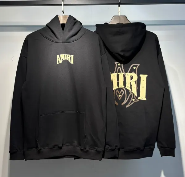 Amiri Hollywood Logo Hoodie Black - 4