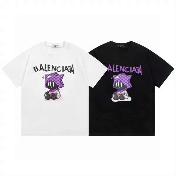 Balenciaga x UNKOWN Character Graphic T-Shirt Black - 25