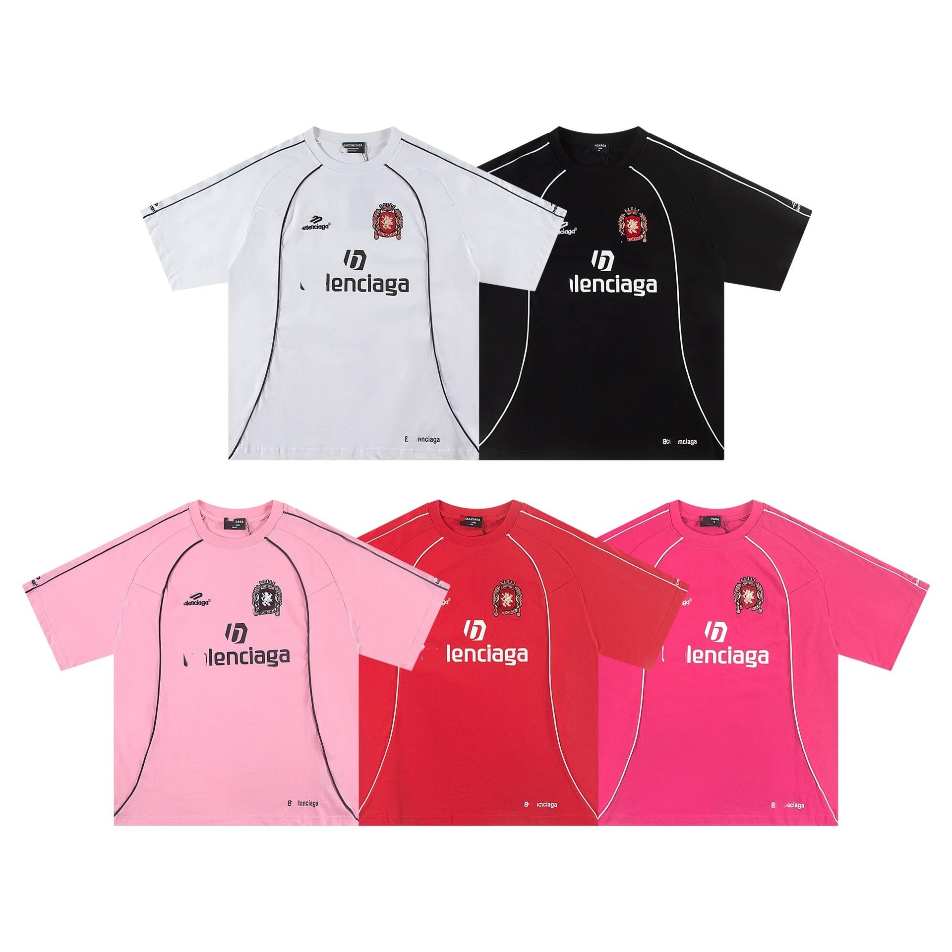Design Lenciaga Football Jersey Pink T-Shirt Jersey - 8