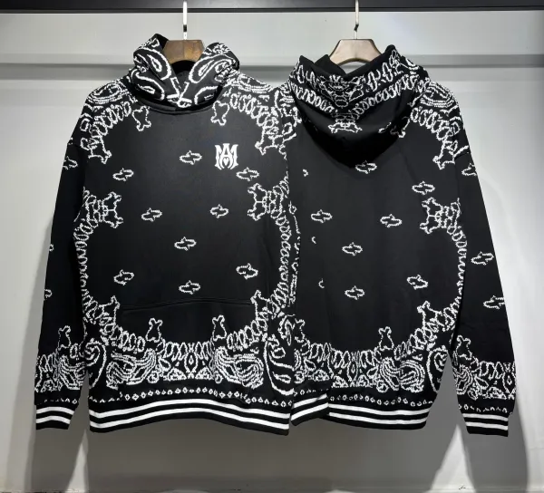 Amiri Hollywood Logo Hoodie Black - 46