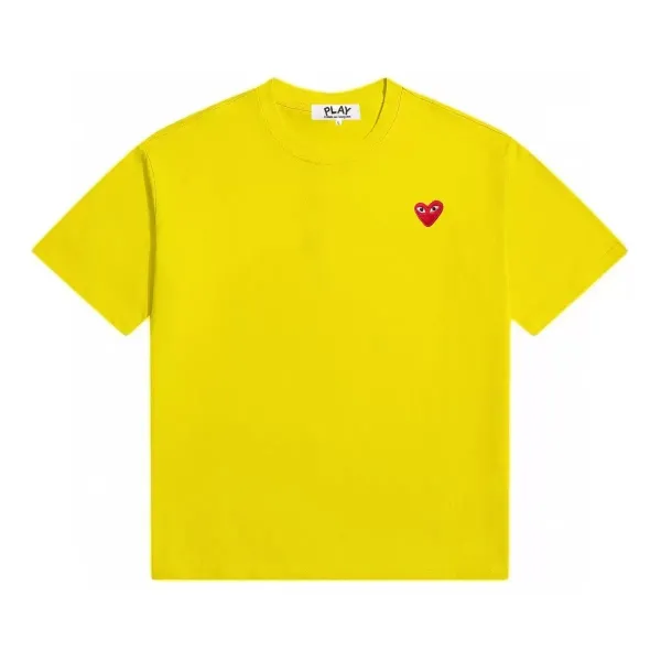 Comme des Garçons Play Heart Logo Yellow T-Shirt - 5