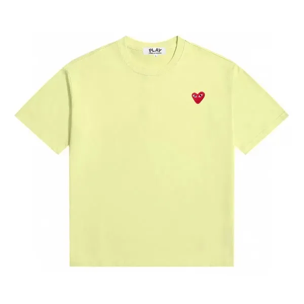 Comme des Garçons Play Heart Logo Yellow T-Shirt - 8