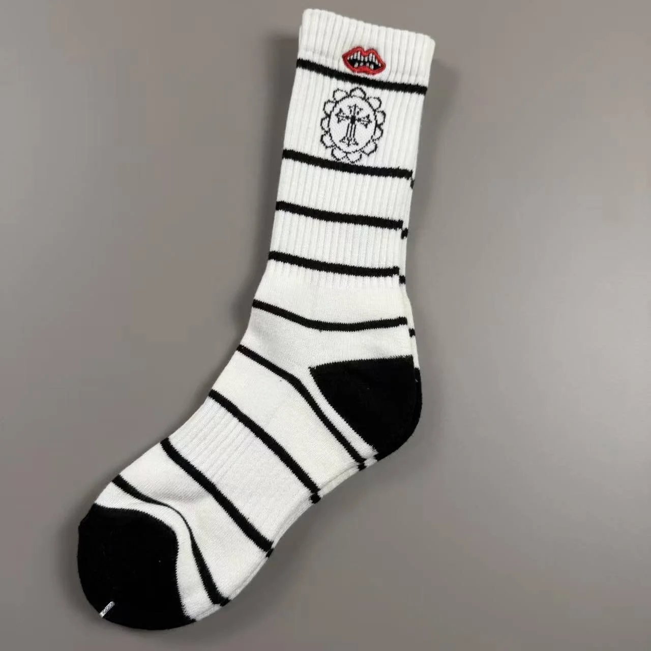 Chrome Hearts Crew Socks White / Black - 2