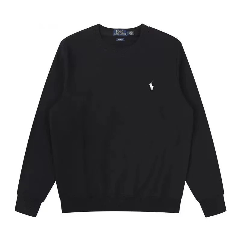 Polo Ralph Lauren Classic Crewneck Sweatshirt Black Sweater - 5