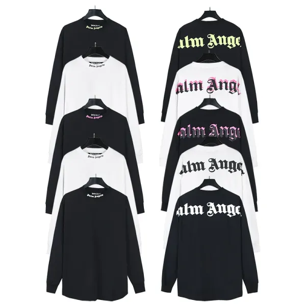 Palm Angels Long Sleeve Spirit Jersey Lime Green Tops - 44