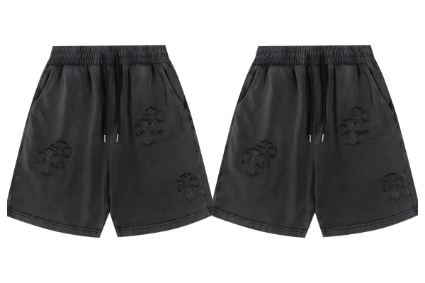 Chrome Hearts Cross Print Drawstring Shorts Black - 9