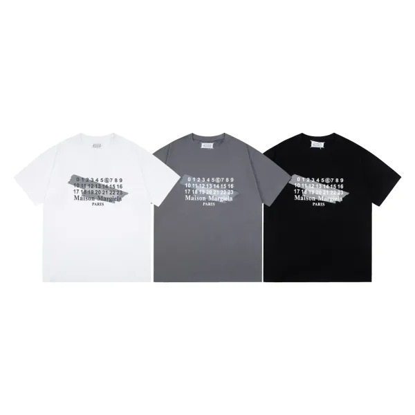 Maison Margiela Numbered Logo Beige T-Shirt - 8
