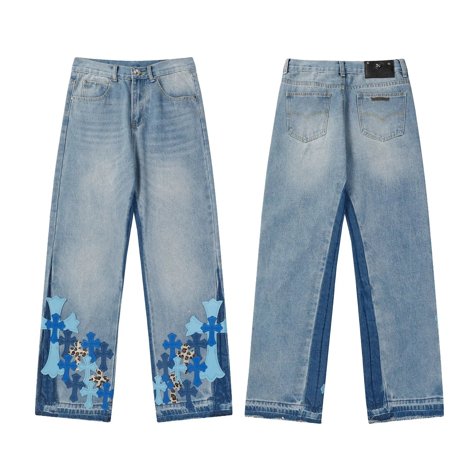 Chrome Hearts Cross Motif Embroidered Black Denim Jeans - 5