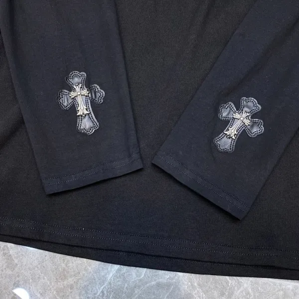 Chrome Hearts Cross Motif Layered Sleeve T-Shirt Black / Yellow - 7