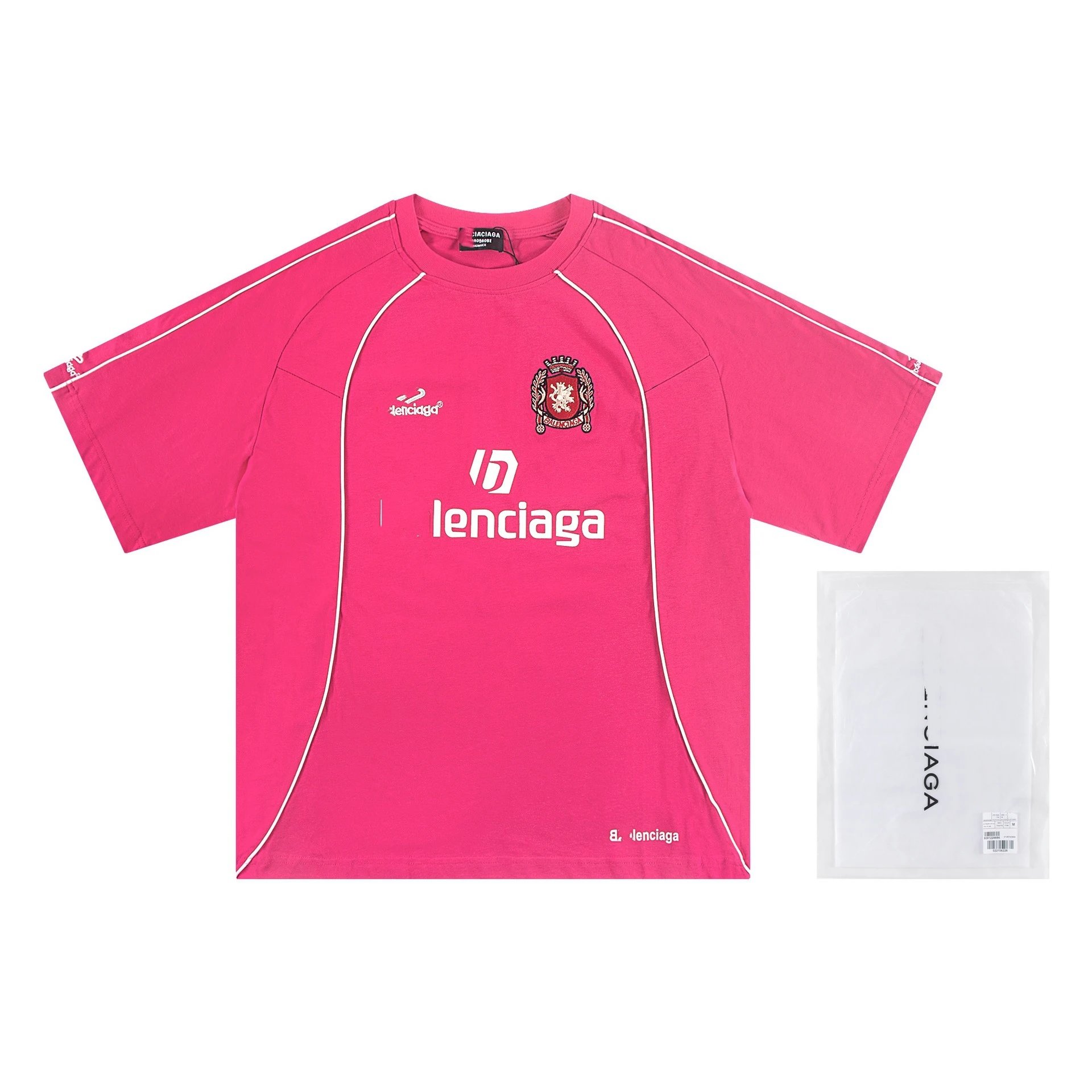 Design Lenciaga Football Jersey Pink T-Shirt Jersey - 17