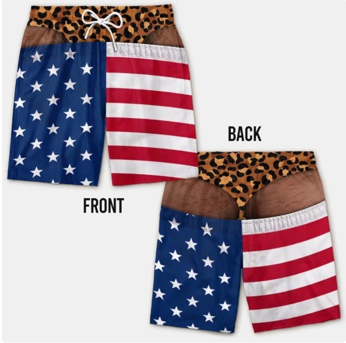 Design Tropical Van Print Swim Shorts Swimwear - 10