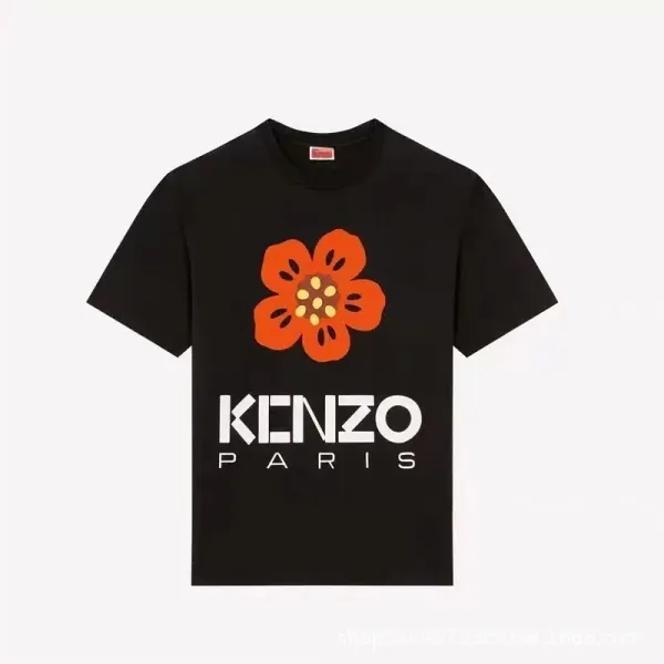 Kenzo Flower Logo Black T-Shirt - 1