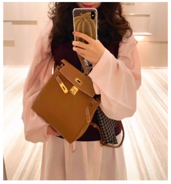 Hermès Kelly Pouch Backpack White Togo Leather Crossbody Bag - 5