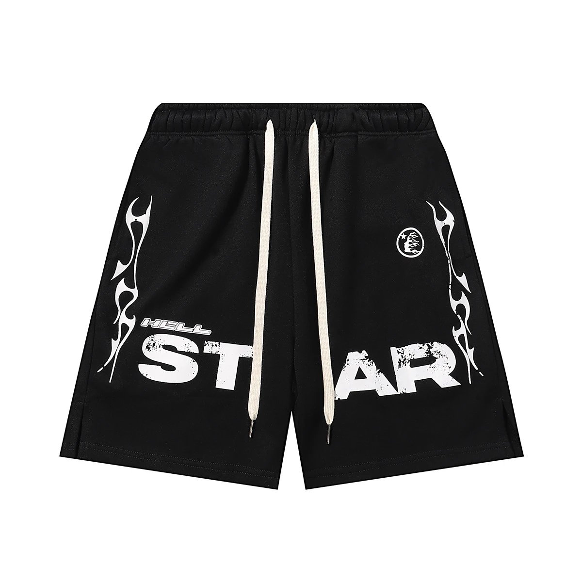 Hellstar Skull Flame Graphic Shorts Black - 43