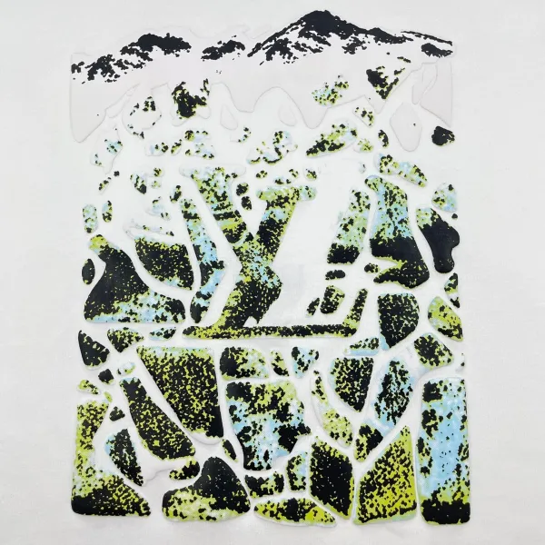 Design Mountain Print Graphic T-Shirt White - 4
