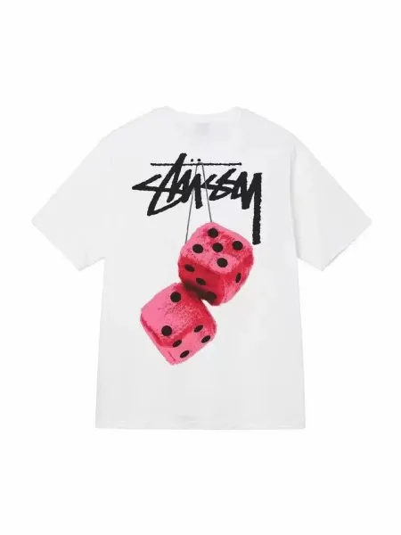 Stussy Dice Print T-Shirt Red - 10