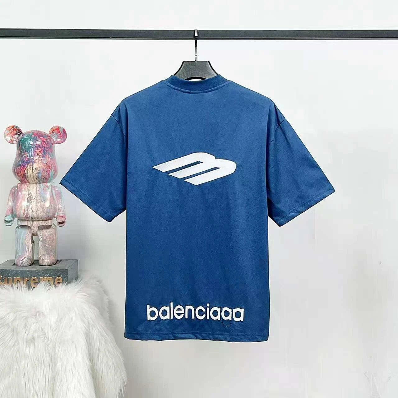 Balenciaga Logo Print Oversized T-Shirt White - 8