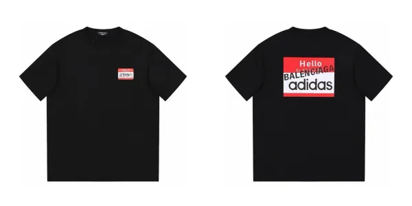 Balenciaga Distorted Logo Black T-Shirt - 18